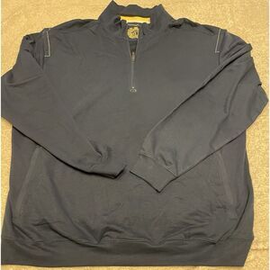 Cutter And Buck 1/4 Zip Men's Pullover 3XT Blue Polyester Spandex‎
